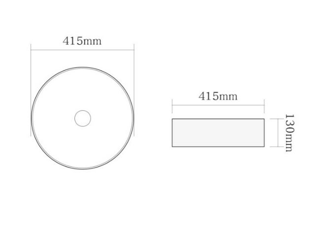 Керамическая накладная раковина SantiLine SL-7009 41,5 х 41,5 схема 2