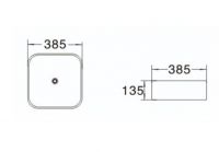 Керамическая накладная раковина SantiLine SL-1052 38,5 х 38,5 схема 2