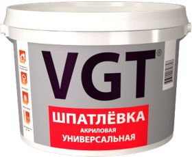 Шпатлевка Универсальная VGT 1кг до 7мм Акриловая для Внутренних и Наружных Работ / ВГТ Универсальная