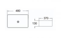 Керамическая накладная раковина SantiLine SL-1010 48 х 37 схема 2