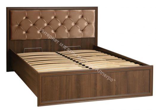 Кровать двуспальная 06.121 - 01 Габриэлла (1400) с ортопедическим осн., Дуб кальяри/ПВХ Дуб кальяри/патина