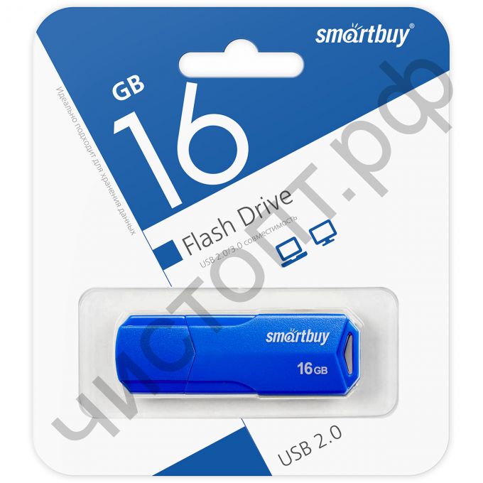флэш-карта Smartbuy 16GB CLUE Blue синий