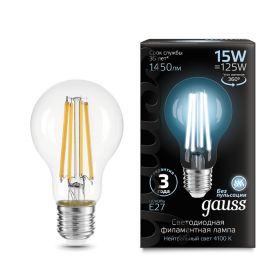 Лампа Светодиодная Gauss 102902215_GAUSS А60 15W 1450lm 4100К Е27 / Дивинаре