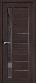 Межкомнатная Дверь с Экошпоном Bravo Браво-27 Wenge Melinga / Mirox Grey 600x2000, 700x2000, 800x2000, 900x2000мм / Браво