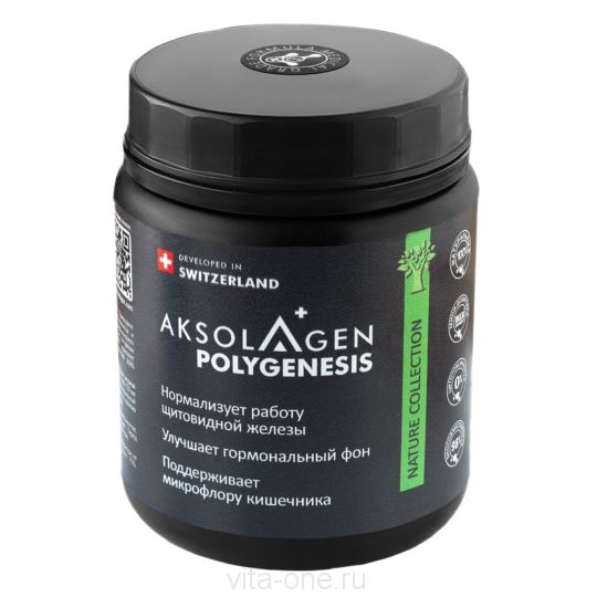 Морской коллаген I, II, III типа с кокосовым молоком AKSOLAGEN polygenesis (Аксолаген Полигенезис) 50 грамм