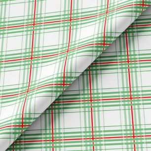 Хлопок - Зелено-красная клетка 25*75 limit