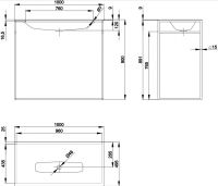 Стальная эмалированная раковина Bette Lux Shape A172 100х49,5 схема 3