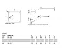 Стальной эмалированный душевой поддон Bette Ultra 700 мм - 850 мм схема 2
