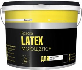 Краска Моющаяся Element SE Latex 4.5л Белая Alpa для Внутренних Работ.