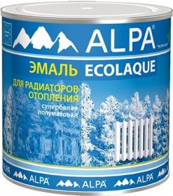 Экоэмаль для Радиаторов Alpa Ecolaque 2.5л Супербелая, Водная, без Запаха / Альпа Эколак.
