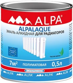 Эмаль для Радиаторов Alpa Альпалак 2.5л Белая, Полуматовая.