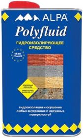Гидроизоляция Alpa Polifluid 1л Защита от Влаги Бесцветная / Альпа Полифлюид.