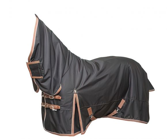 Непромокаемая попона с полной шеей "RAIN BUSTER", на утеплителе 100 г/м, ткань 600D Ripstop