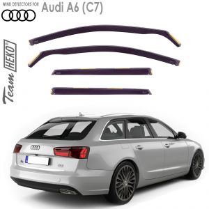 Дефлекторы окон Audi A6 C7 Heko (Польша) - арт 10250