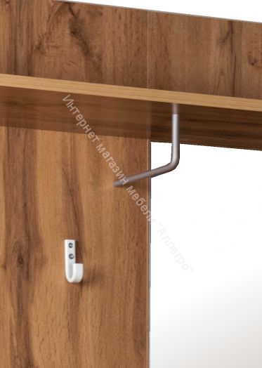 Шкаф для прихожей 53.11 Авалон с зеркалом, Дуб вотан/Белый