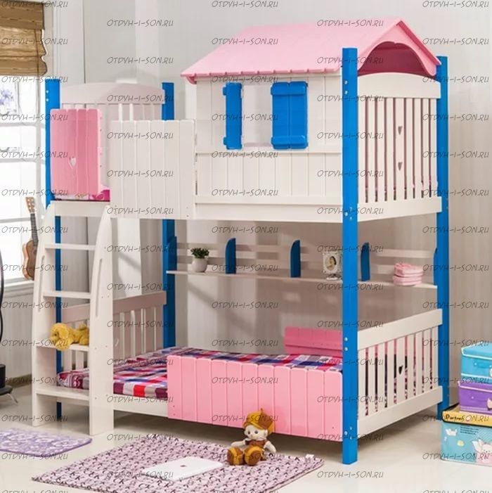 Двухъярусная кровать домик Fantasy Little №05