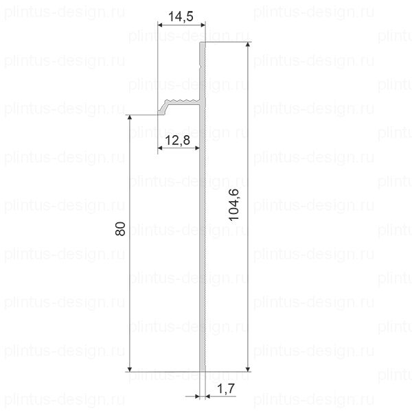 FD-01 скрытый плинтус белый