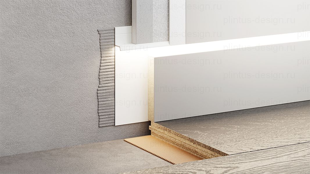 FD-01 скрытый плинтус белый