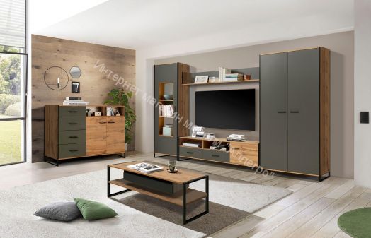 Комод 46.04 Доната, Дуб вотан/Диамант серый