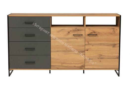 Комод 46.04 Доната, Дуб вотан/Диамант серый
