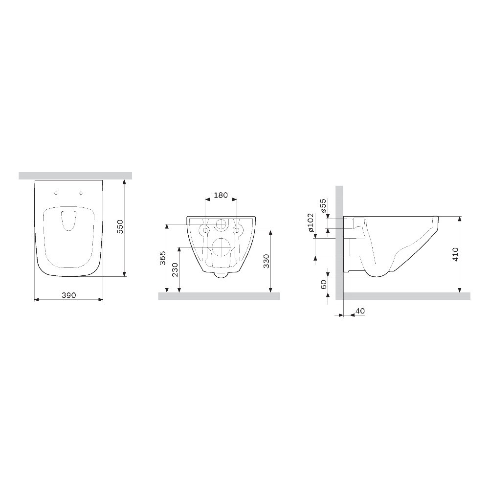 Безободковый подвесной унитаз AM.PM Inspire V2.0 C50A1700MBSC FlashClean с сиденьем микролифт, черный матовый схема 2