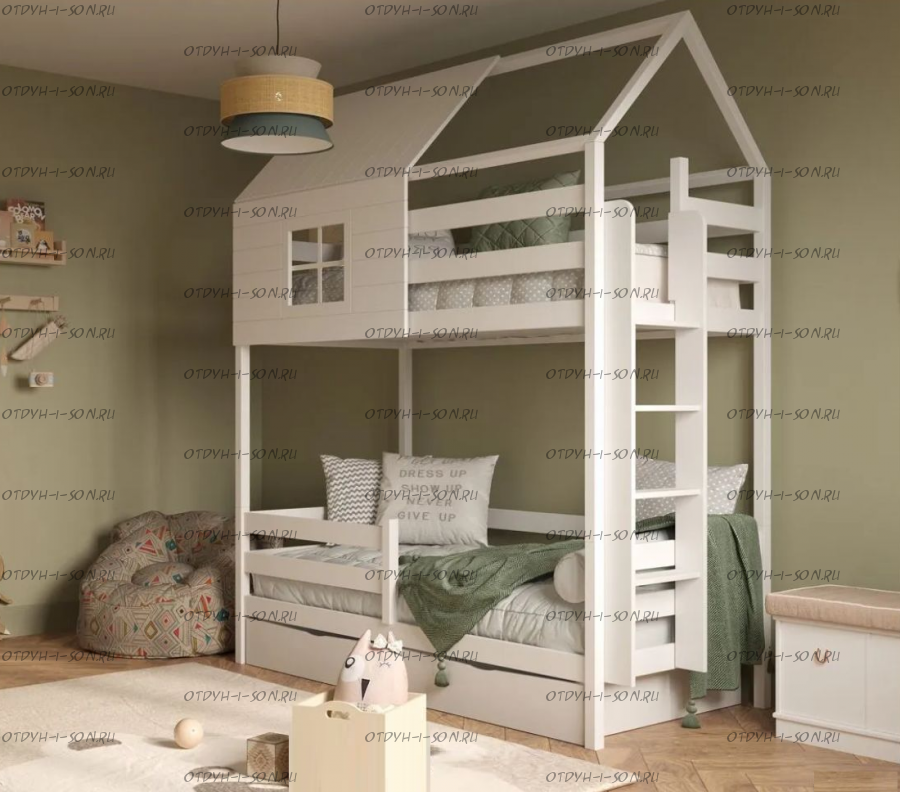 Кровать-домик двухъярусная Standard №19А, любые размеры