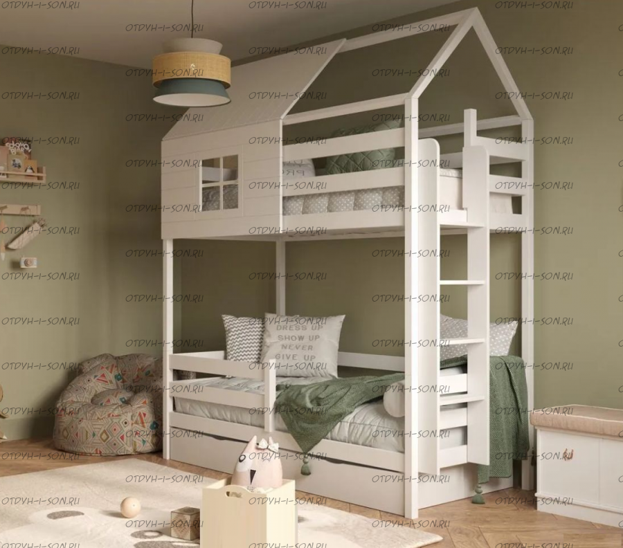 Кровать-домик двухъярусная Standard №19А, любые размеры