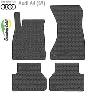 Коврики резиновые Audi A4 (B9) в салон - арт 219674 Doma/ Gumarny Zubri