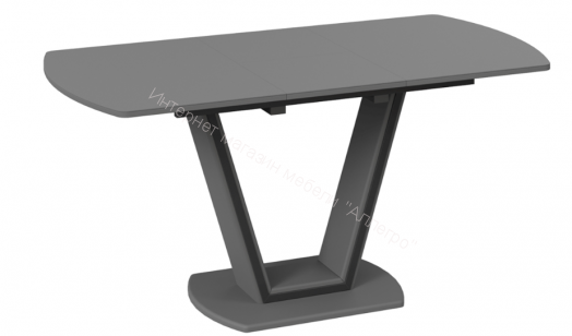 Стол обеденный «Дели» Тип 2 Серый софт/Стекло матовое