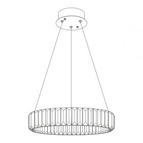 Люстра Хрустальная с Пультом Citilux Чезаре CL338141 LED Хром / Ситилюкс.