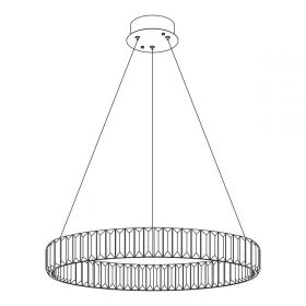Люстра Хрустальная с Пультом Citilux Чезаре CL338161 LED Хром / Ситилюкс.