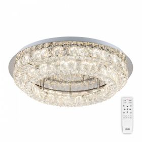 Люстра Хрустальная с Пультом Citilux Eletto Olimpia EL330C80.1 LED Хром / Ситилюкс.