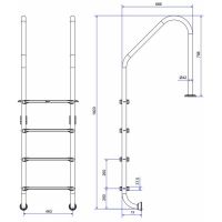 Лестница Aquaviva Standard NSL415-SR (4 ступени)