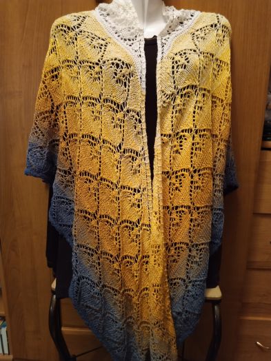 Шаль из хлопка "Золотая осень"