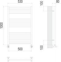 Электрический полотенцесушитель TERMINUS Ватикан П16 50х100 схема 3