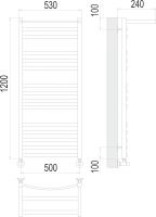 Электрический полотенцесушитель TERMINUS Енисей с полкой П15 50х120 схема 4