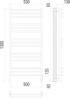 Электрический полотенцесушитель TERMINUS Соренто П15 53х130 схема 4