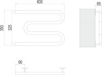 Электрический полотенцесушитель TERMINUS М-образный 60х37,5 схема 3