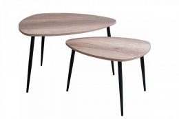 Стол журнал. САВАННА (2шт) (1 - 755*560*465мм, 2 - 580*450*395мм) Дуб каньон