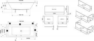 Avropa vannaları | Akril Vanna FORMY 01 SLİM 170*75 sm, 180*80 sm |