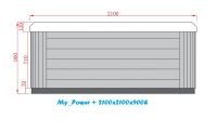 Квадратный гидромассажный СПА бассейн AquaSpas My Power 210х210 стандарт схема 29