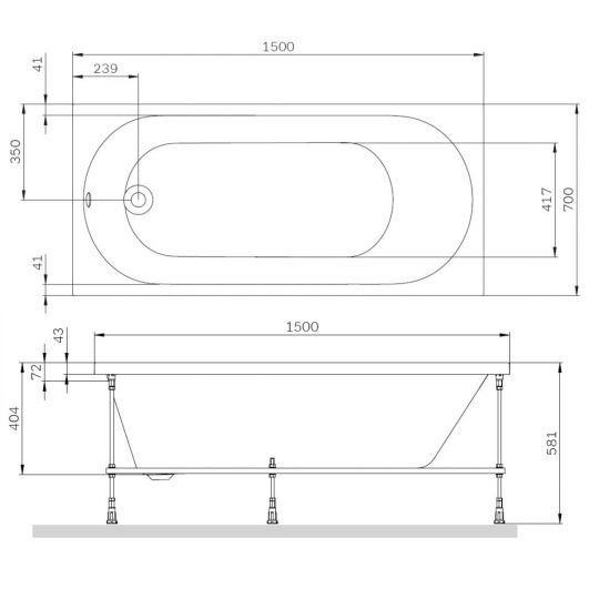 Акриловая ванна Am.Pm X-Joy W94A-150-070W-A1 150х70 ФОТО