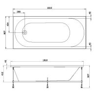 Акриловая встраиваемая ванна Am.Pm X-Joy W94A-180-080W-A 180x80 схема 2