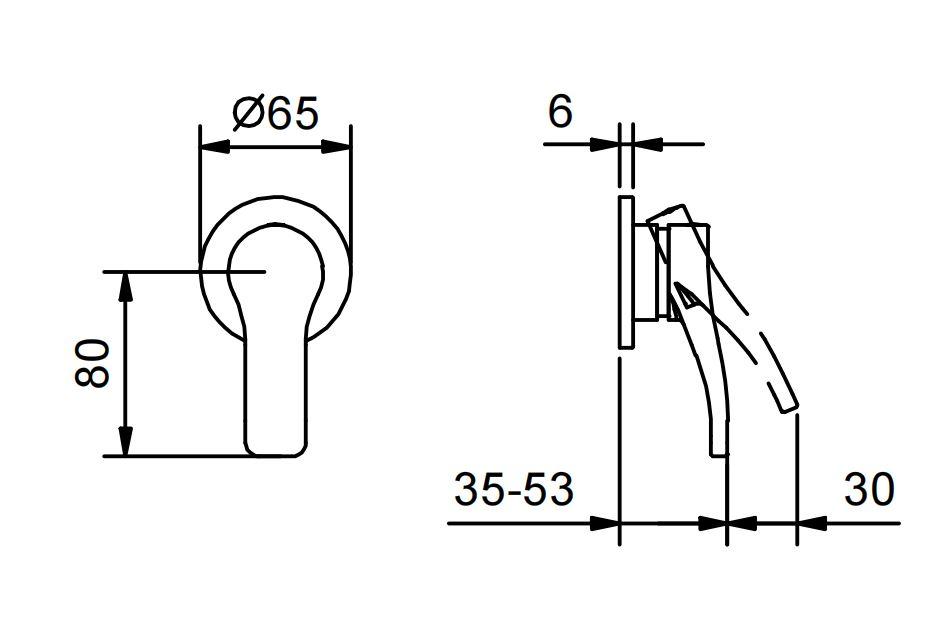 Смеситель для душа Fantini AL/23 B863B схема 2