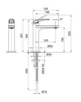 Однорычажный смеситель для раковины Fantini AL/23 B004WF схема 4