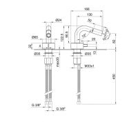 Смеситель для биде Fantini AF/21 A008WF с прогрессивным картриджем схема 6