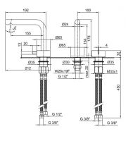 Смеситель для раковины Fantini AF/21 A104WF схема 6