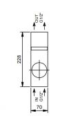 Смеситель для ванны/душа Fantini АK/25 T085B с прогрессивным картриджем схема 2