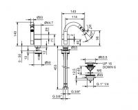 Смеситель для биде Fantini AA/27 Y008F схема 5