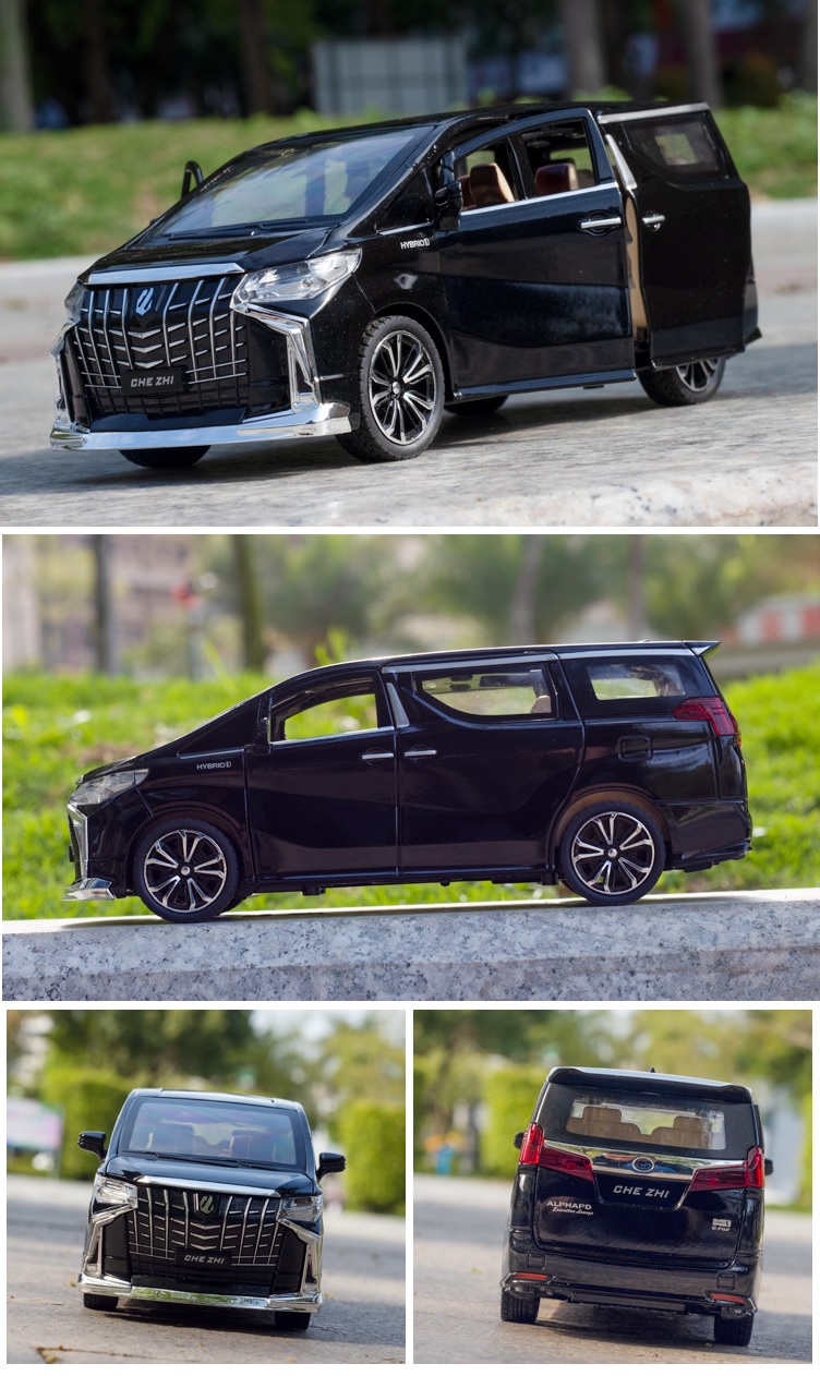 Модель масштабная металлическая Toyota Alphard 1:24 свет, звук (CZ601A)